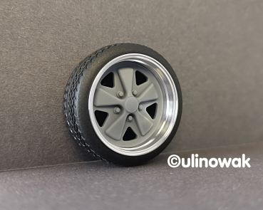 99033-16S Alufelge 1:18 Fuchs/Braid-Design schmal 16 Zoll uni